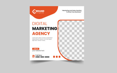 Digital marketing agency social media and post template
