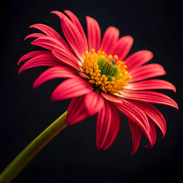 Free photo lily flower on a dark background generative al