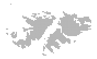 Pixel map of Falkland Islands. dotted map of Falkland  isolated on white background. Abstract computer graphic of map.