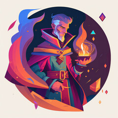 wizard illustration created with Generative AI technology