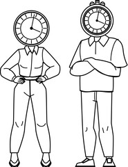 worker time management vector