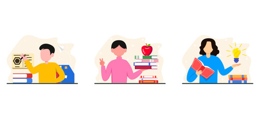 World Book Day Bundle Flat Illustration