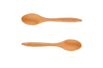 wooden spoon on transparent background.
