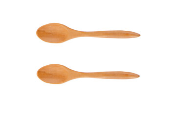 wooden spoon on transparent background.
