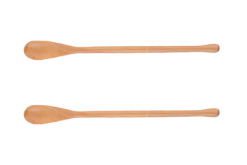wooden spoon on transparent background.
