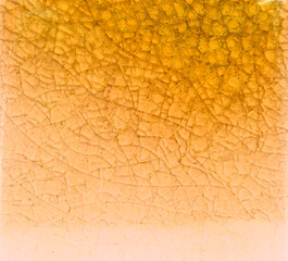 Abstract yellow crack glass tile background, yellow tile with crack texture