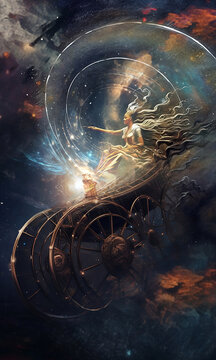 Cosmic chariot goddess