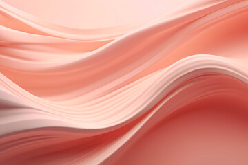 Light pale coral abstract elegant background with space for design. Peach pink shade. Color gradient. Blurred lines, stripes. Template. Empty, Generative AI
