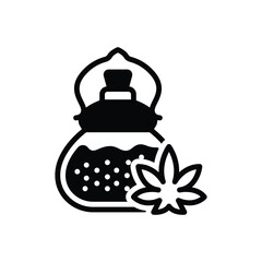 Black solid icon for oils olive 