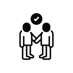 Black solid icon for partners 
