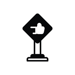 Obraz premium Black solid icon for don thumb 
