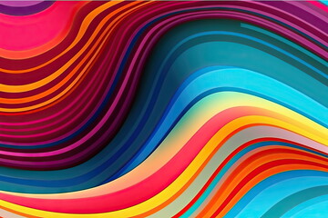 Wave colorful striped background, abstract background