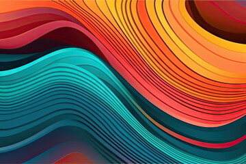 Wave colorful striped background, abstract background