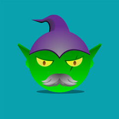 ball shape monster vector illustration.