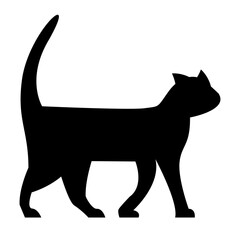 Cat silhouette illustration in flat style