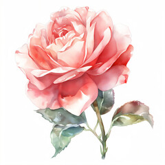 Red Roses in Watercolor Style with Generative AI