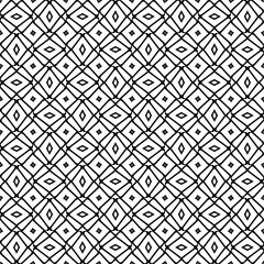Vector geometric ornament in ethnic style. Seamless pattern with  abstract shapes. Black and white geometric  wallpaper. Repeating pattern for decor, textile and fabric.Abstraction art.