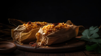 Obraz na płótnie Canvas Savor the Rich Flavors of Mexico: Traditional Tamal Ready to Delight, Food Photography. Generative AI