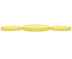3d Platform yellow with transparent background png . ramadan kareem, eid and islamic concept. 3d illustration rendering