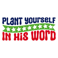 Retro Faith T-shirt Design, Vector