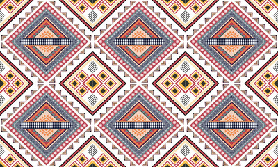 Ikat ethnic vector abstract beautiful art. Ikat seamless pattern for background,fabric,wrapping,clothing,wallpaper,Batik,carpet,embroidery style