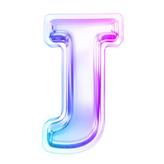 3d Letter J Gradient Font