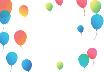 Confetti background with Party poppers and air balloons isolated. Festive vector illustration.Lettering Happy Birthday To You