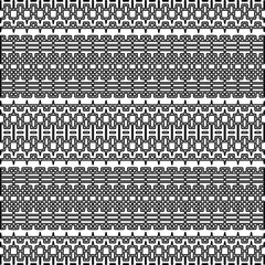 Stylish texture with figures from lines.Abstract geometric black and white pattern for web page, textures, card, poster, fabric, textile. Monochrome graphic repeating design. 