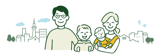 家族　ファミリー　街