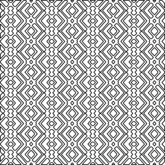 Stylish texture with figures from lines.Abstract geometric black and white pattern for web page, textures, card, poster, fabric, textile. Monochrome graphic repeating design. 