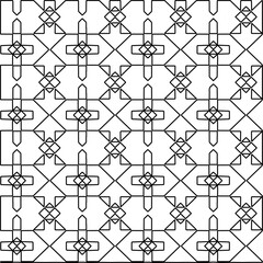 Stylish texture with figures from lines.Abstract geometric black and white pattern for web page, textures, card, poster, fabric, textile. Monochrome graphic repeating design. 