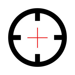 Target aim vector icon, vector target sign symbol.