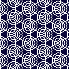 Fototapeta premium Geometric floral of seamless pattern. Dark and Bright vector backgrounds. 