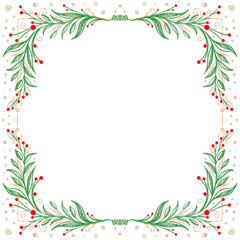 Fototapeta na wymiar Glitter Christmas frame 