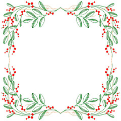 Glitter Christmas frame
