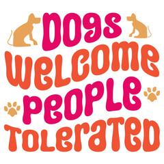 Retro Dog T-shirt Design, Vector