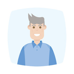 The Elderly Seventies Grandfather Character Face Old Man Smile
