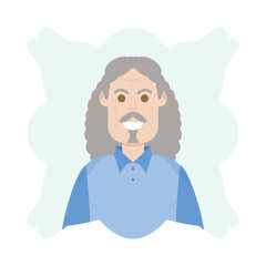 The Elderly Seventies Grandfather Character Face Old Man Smile
