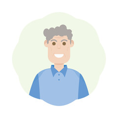 The Elderly Seventies Grandfather Character Face Old Man Smile

