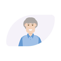 The Elderly Seventies Grandfather Character Face Old Man Smile
