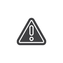 Warning sign vector icon