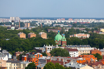 Fototapeta na wymiar Aerial view of Riga