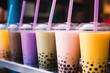 Delicious bubble tea created with Generative AI technology