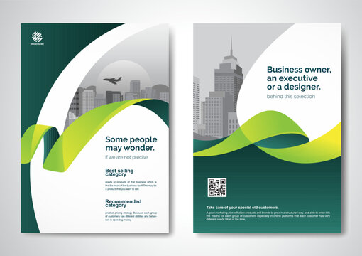 Template vector design for Brochure, AnnualReport, Magazine, Poster, Corporate Presentation, Portfolio, Flyer, infographic, layout modern with color size A4, Front and back, Easy to use.