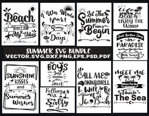 10 Summer SVG Cut File Bundle