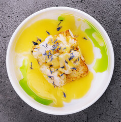 Halibut with Cauliflower and Berblanc Sauce