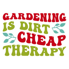 Retro Gardening T-shirt Design, Vector