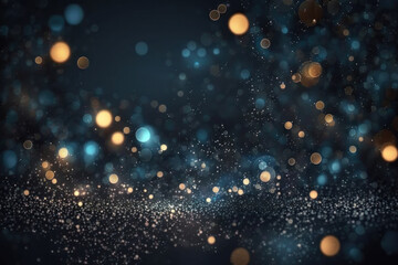 Festive background with blurred background and bokeh lights, Generative AI