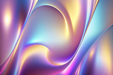 Abstract fluid iridescent holographic neon curved wave in motion background