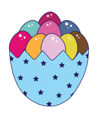 easter eggs transparent background illustration 